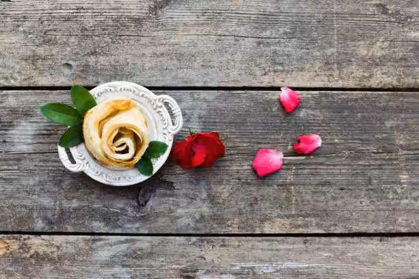 Pear Brie Puff Pastry Roses with Honeyed Glaze
