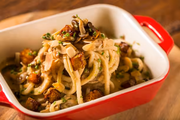 Loaded Bacon Cheeseburger Alfredo Pasta
