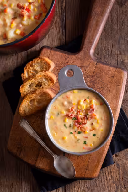 Potato and Bacon Soup with Cheesy