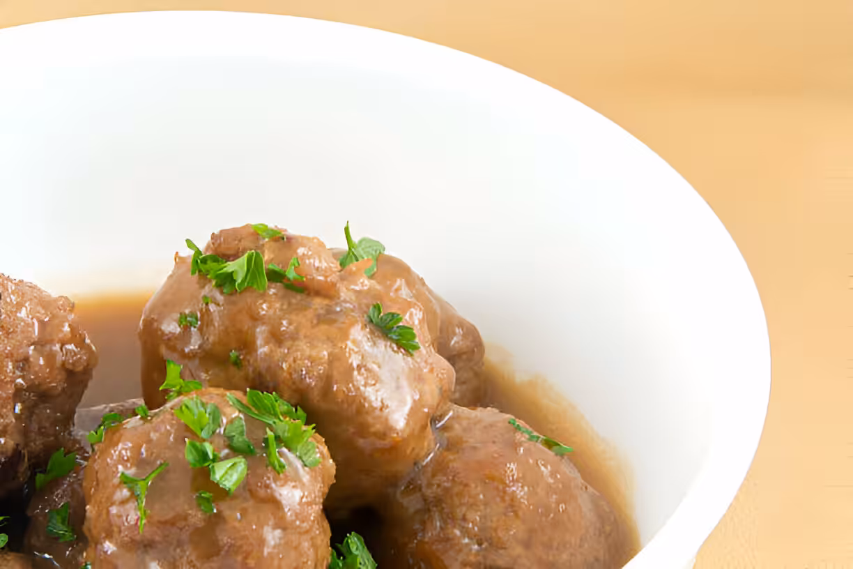 Slow Cooker Salisbury Steak Meatballs