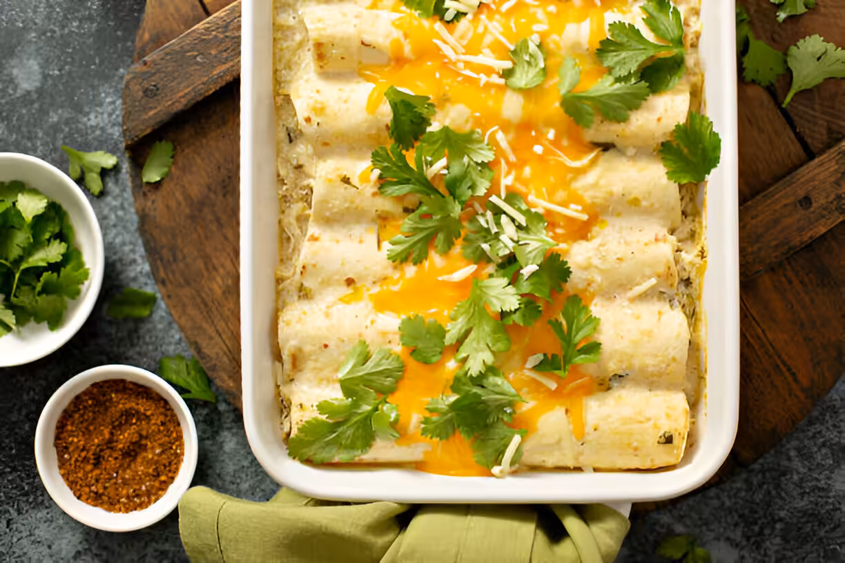 Low Carb White Chicken Enchiladas