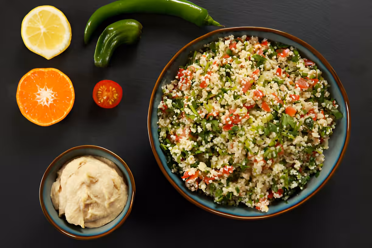 Mediterranean Cauliflower Salad - light meal or side salad