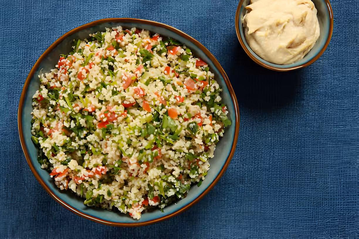 Mediterranean Cauliflower Salad - light meal or side salad