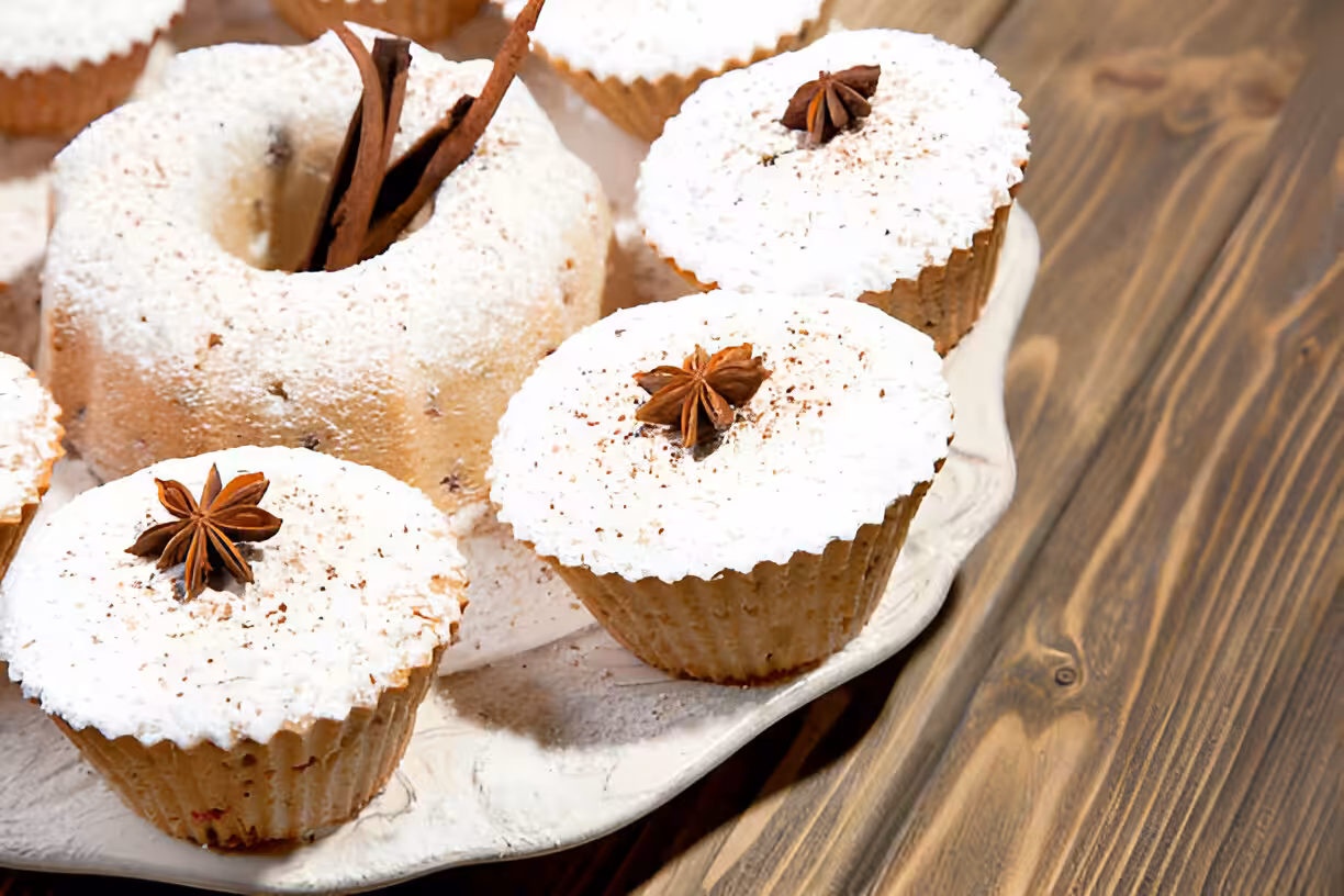 Mini Chai Muffins with Vanilla Bean Glaze