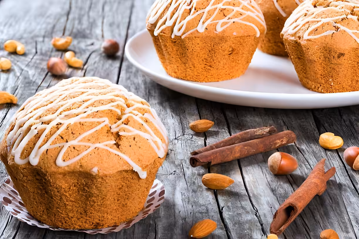 Mini Chai Muffins with Vanilla Bean Glaze