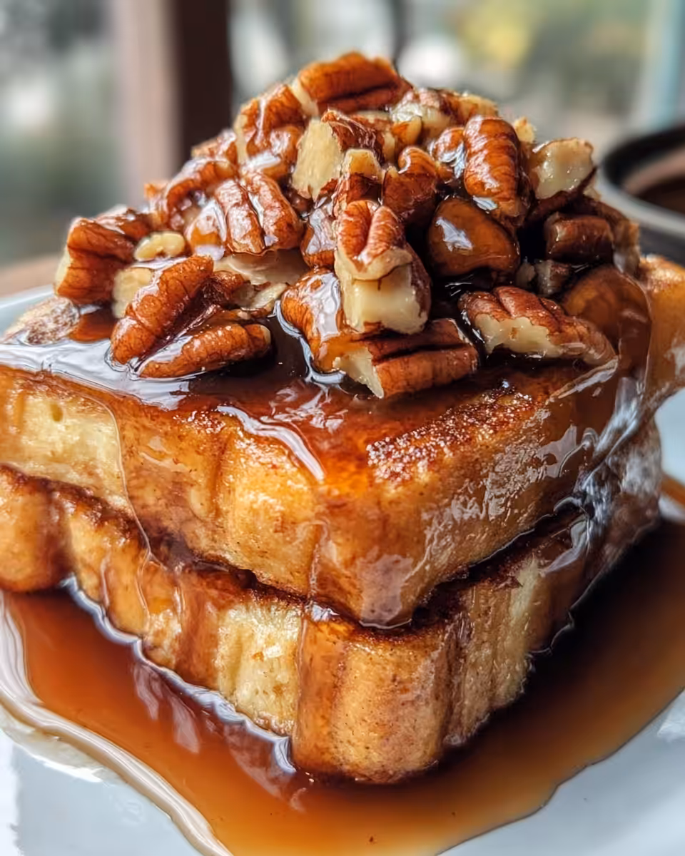 Ingredients for caramel pecan slow cooker French toast displayed