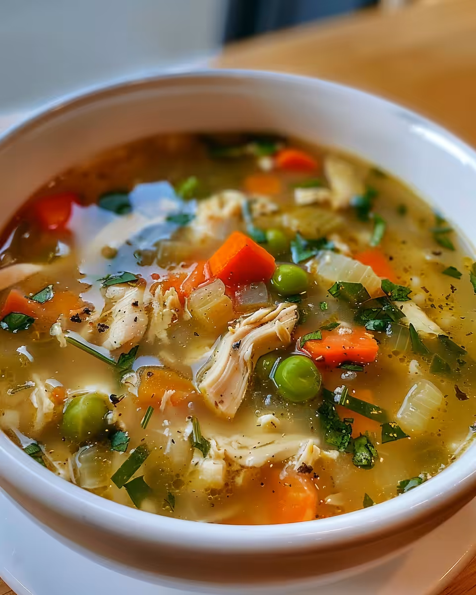 Pressure cooker with chicken vegetable soup cooking, valve releasing steam