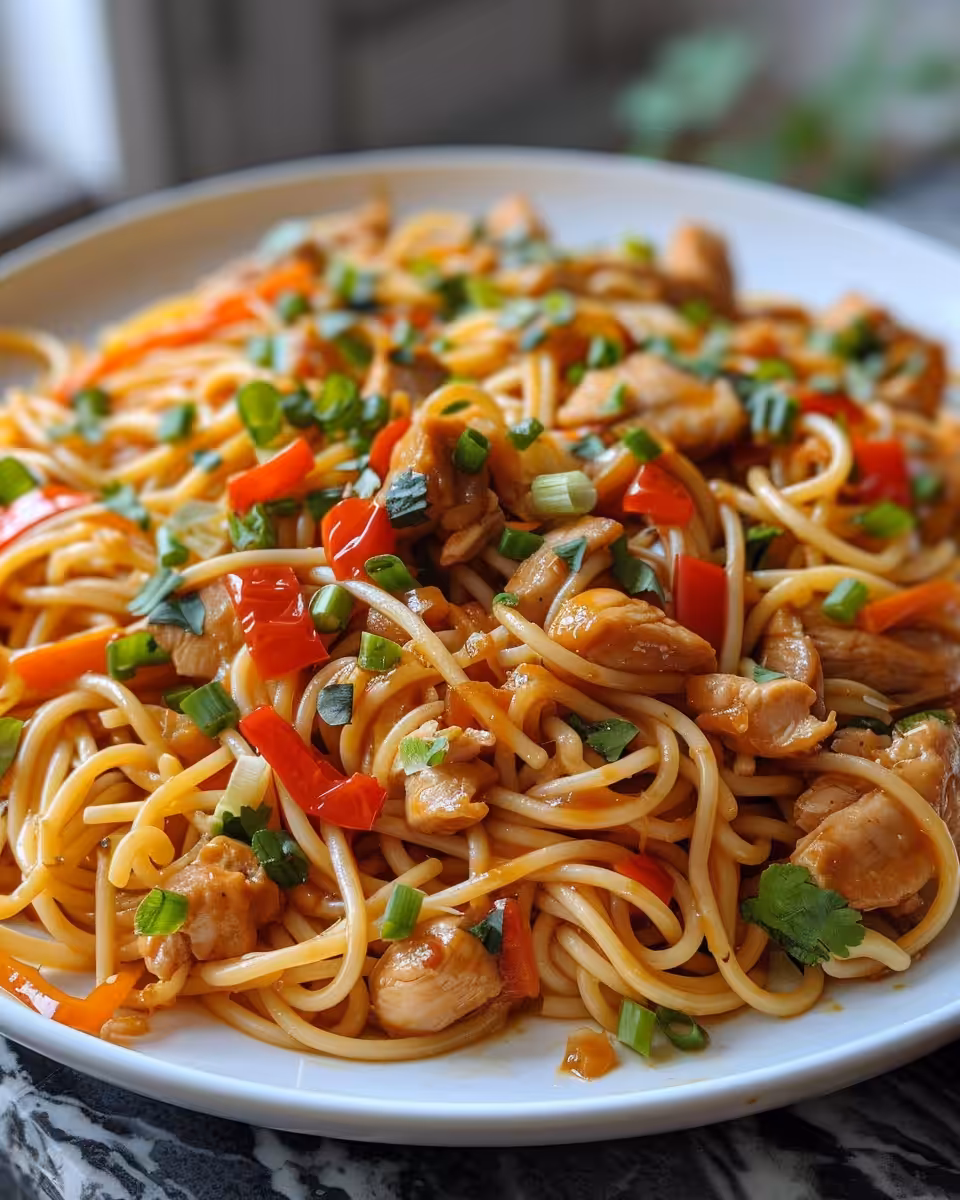 Chinese Chicken Spaghetti cooking steam and aroma in pressure cooker