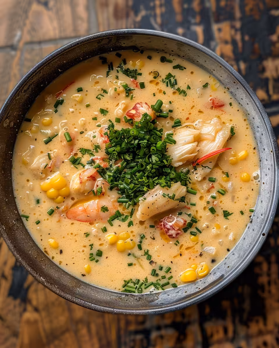 Ingredients for corn and crabmeat soup displayed in bowls and jars