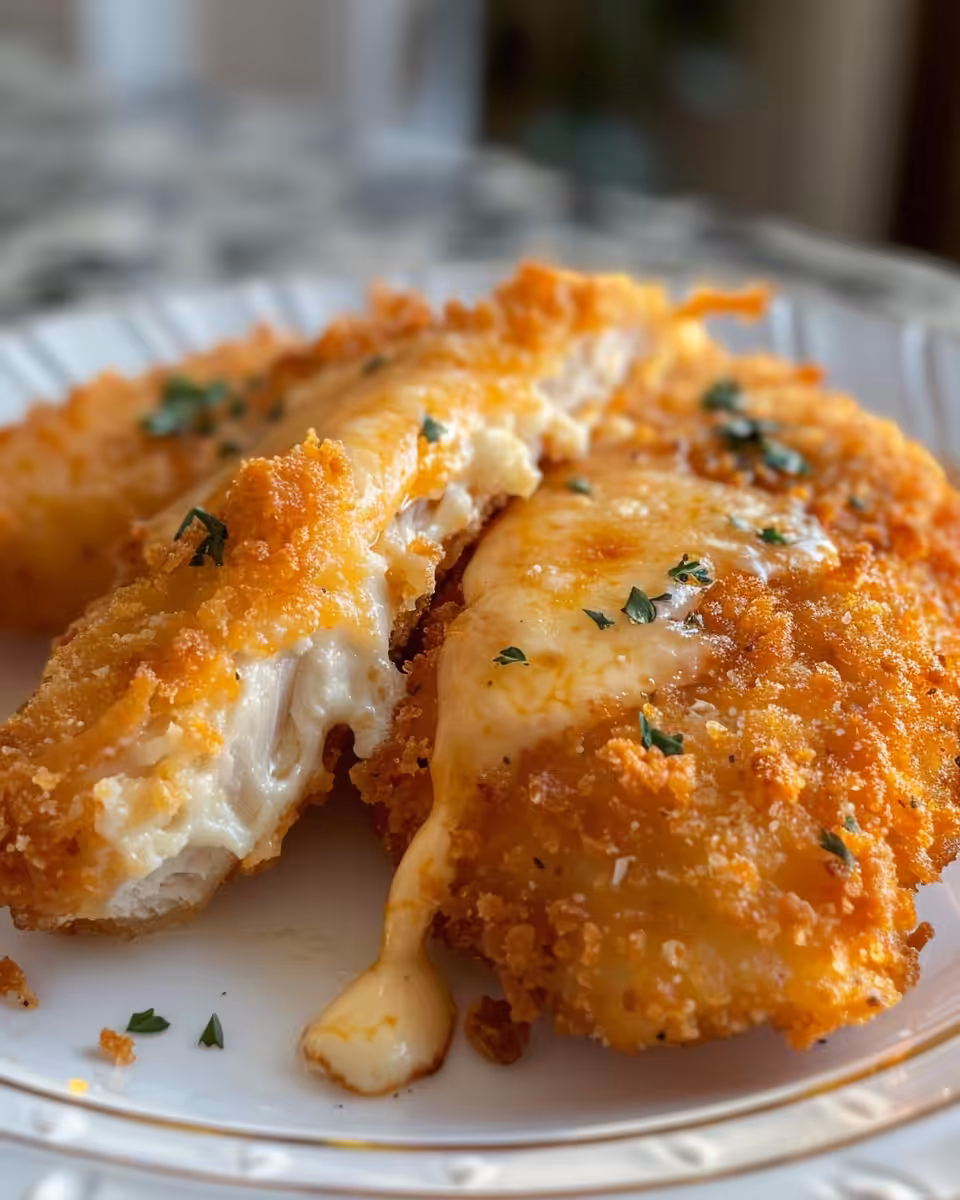 Golden seared chicken breasts in pan for Cream Cheese Chicken