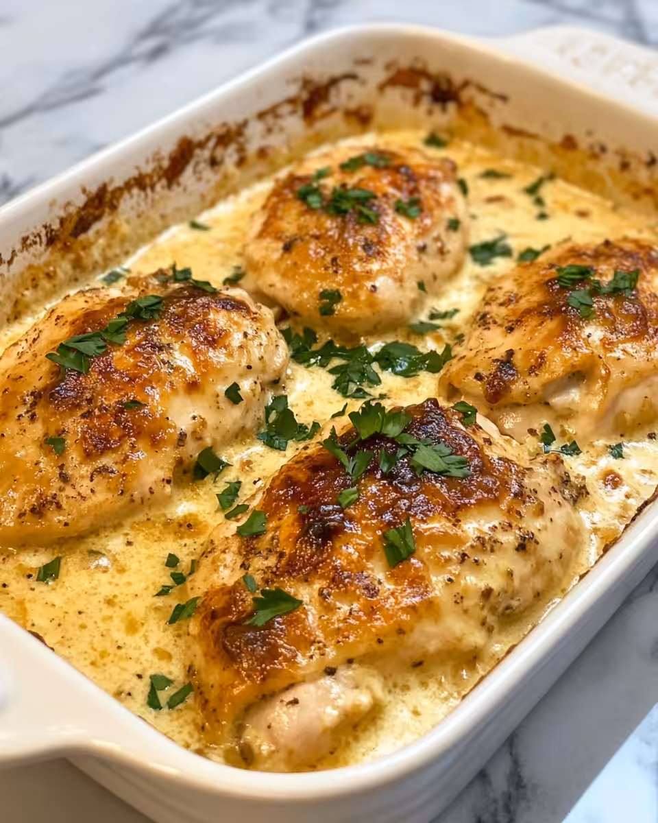Sauce preparation with sundried tomatoes and parmesan for creamy chicken bake
