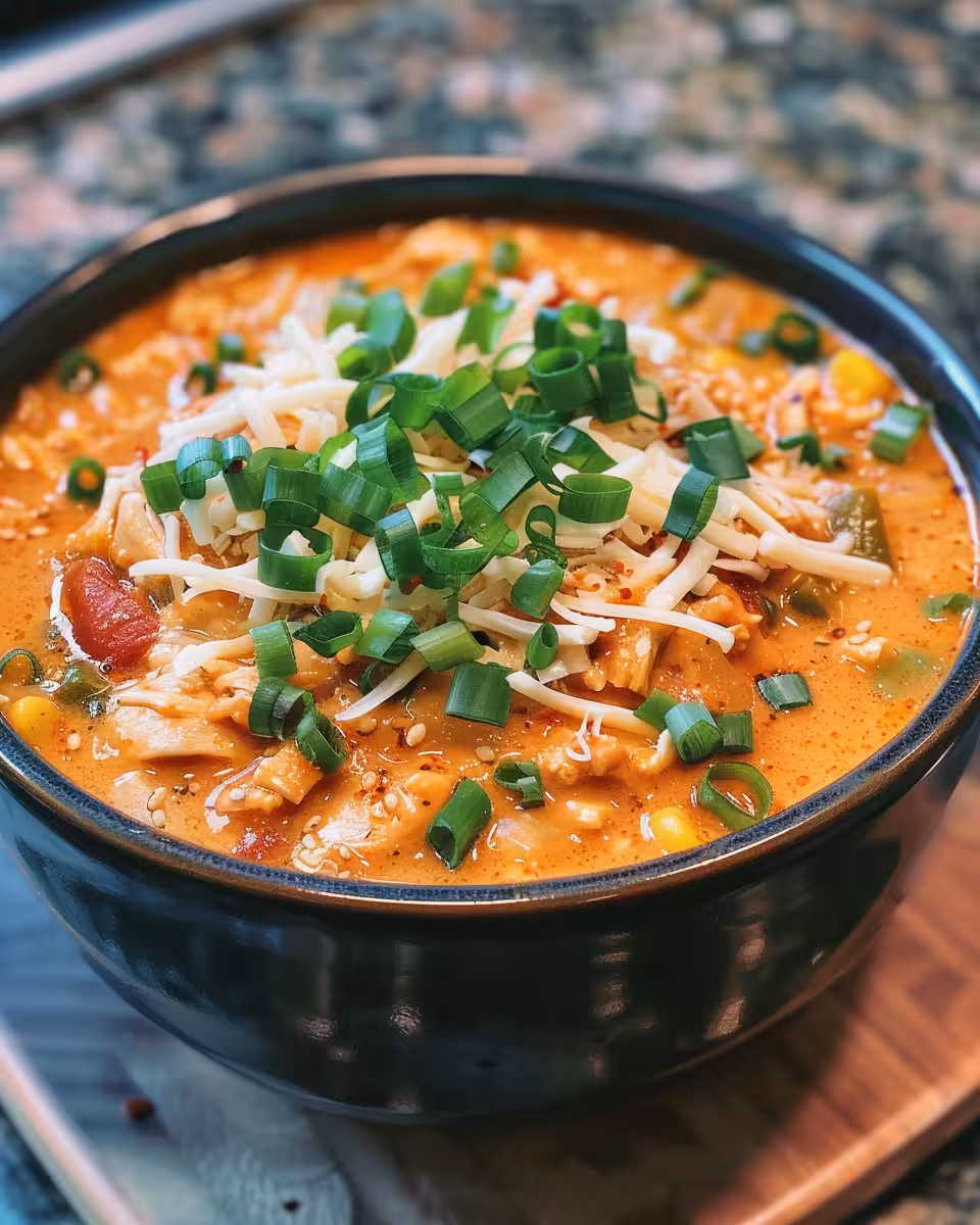 Steam rising from white chicken chili in pressure cooker