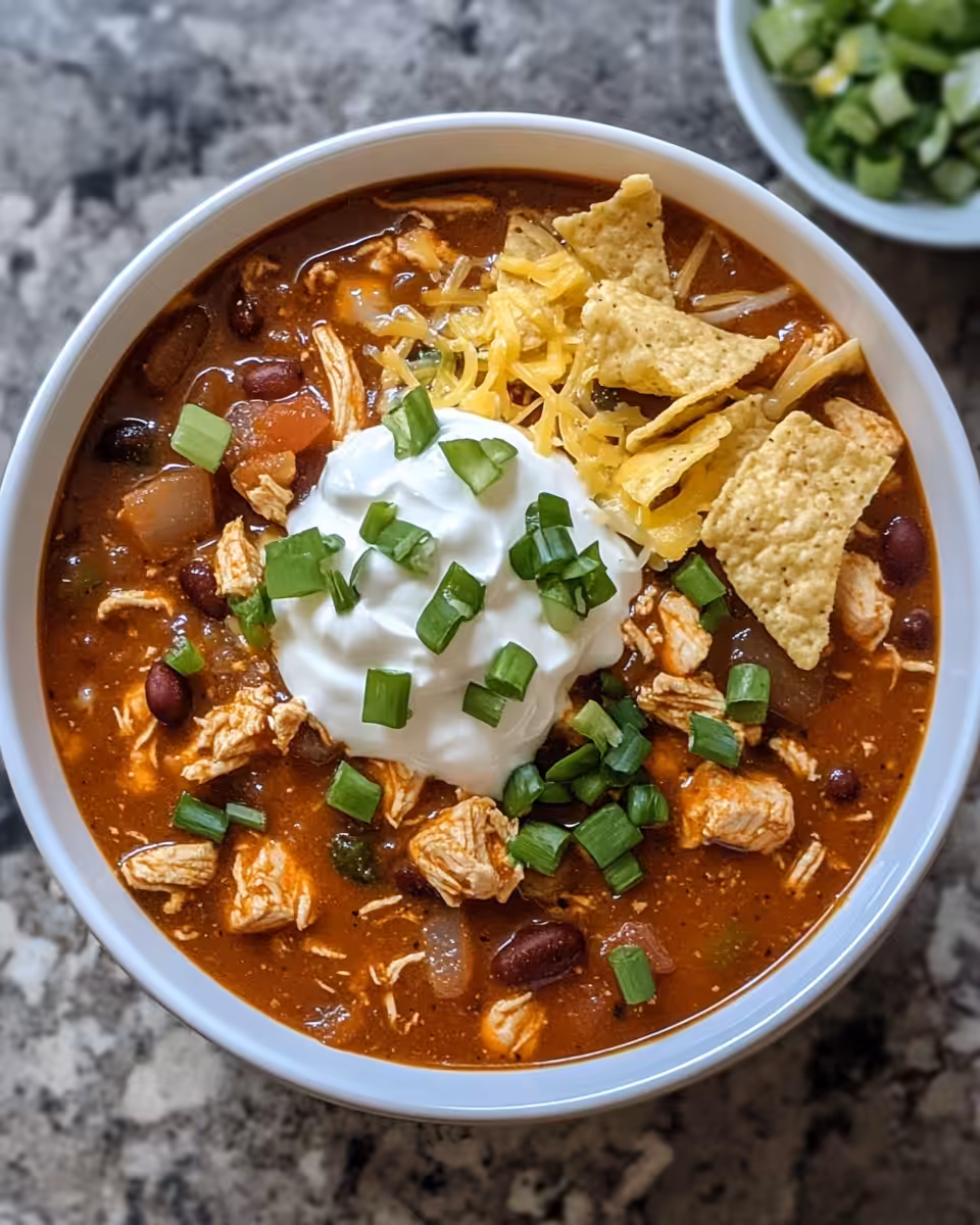 Ingredients for Crockpot Buffalo Chicken Chili including peppers and chicken