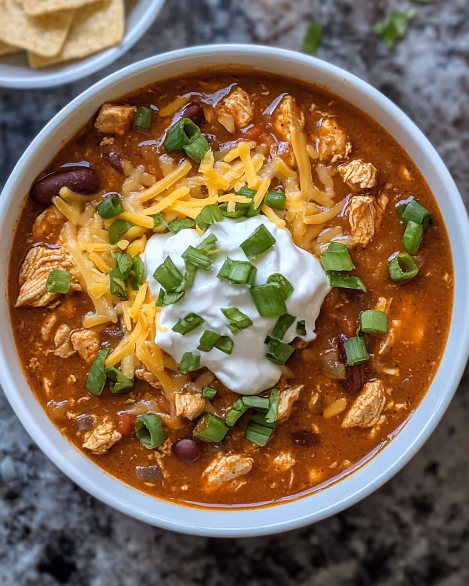 Crockpot Buffalo Chicken Chili pressure cooker ready
