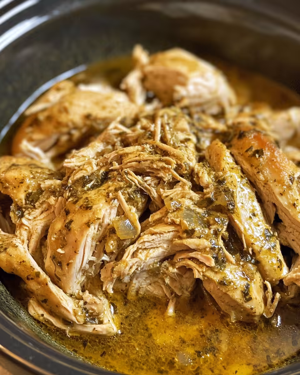 Ingredients for creamy ranch slow cooker chicken including cream cheese, ranch seasoning, chicken and noodles