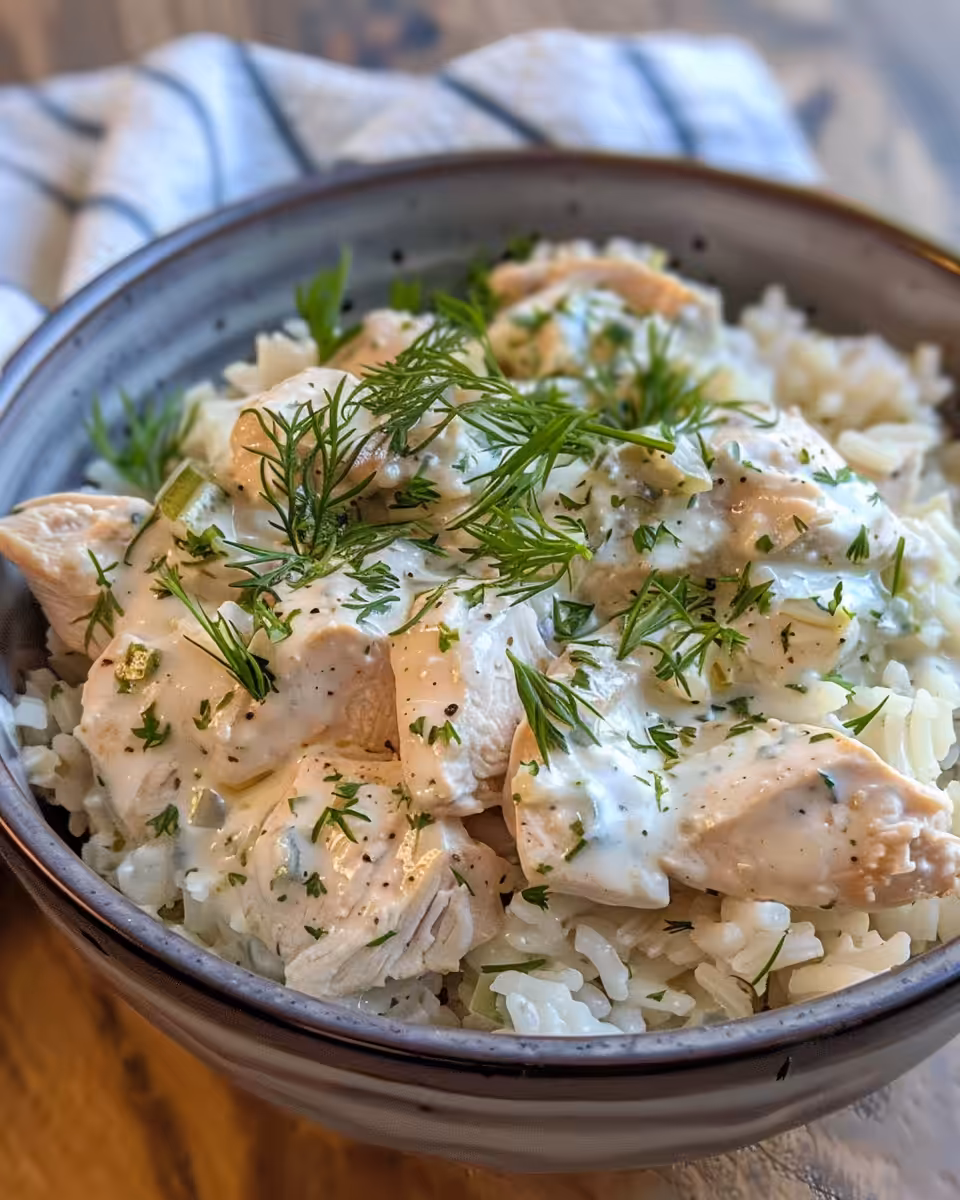 Pressure cooker with Greek inspired chicken and rice cooking