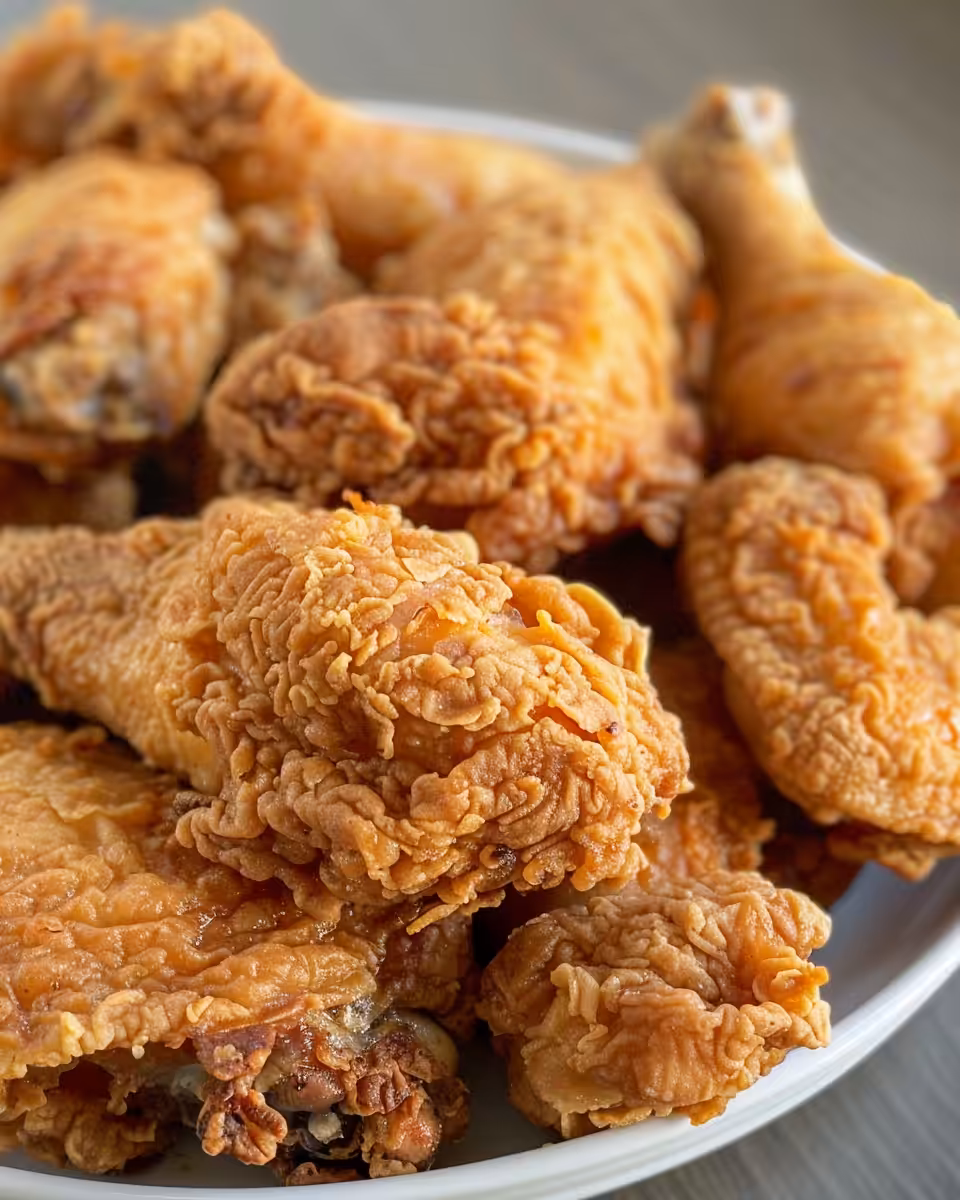 Ingredients arranged for pressure cooker fried chicken brine and coating