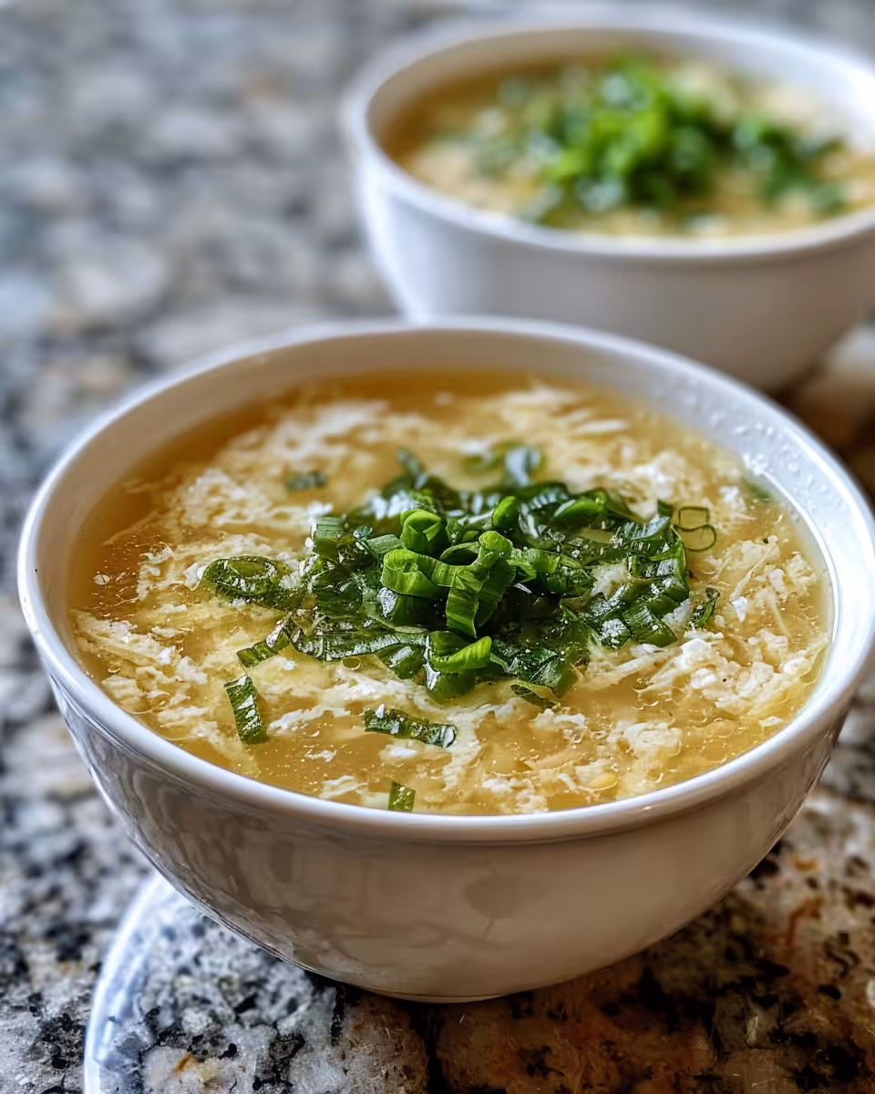 Cornstarch slurry and beaten eggs prepared for egg drop soup