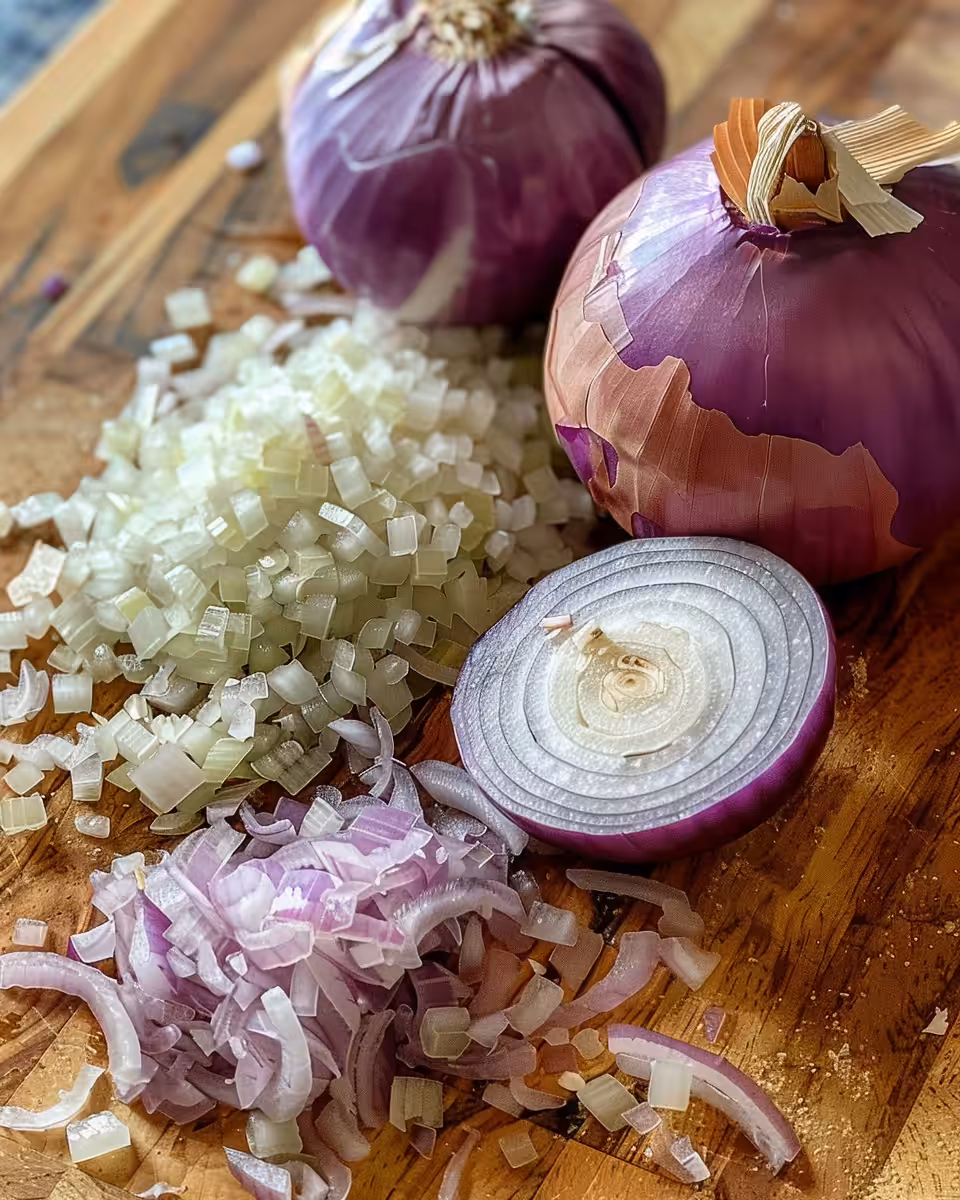 Homemade healthy onion soup mix fresh and ready in a bowl
