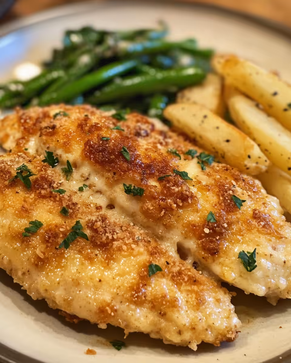 Ingredients and marinade mixture for Parmesan crusted chicken