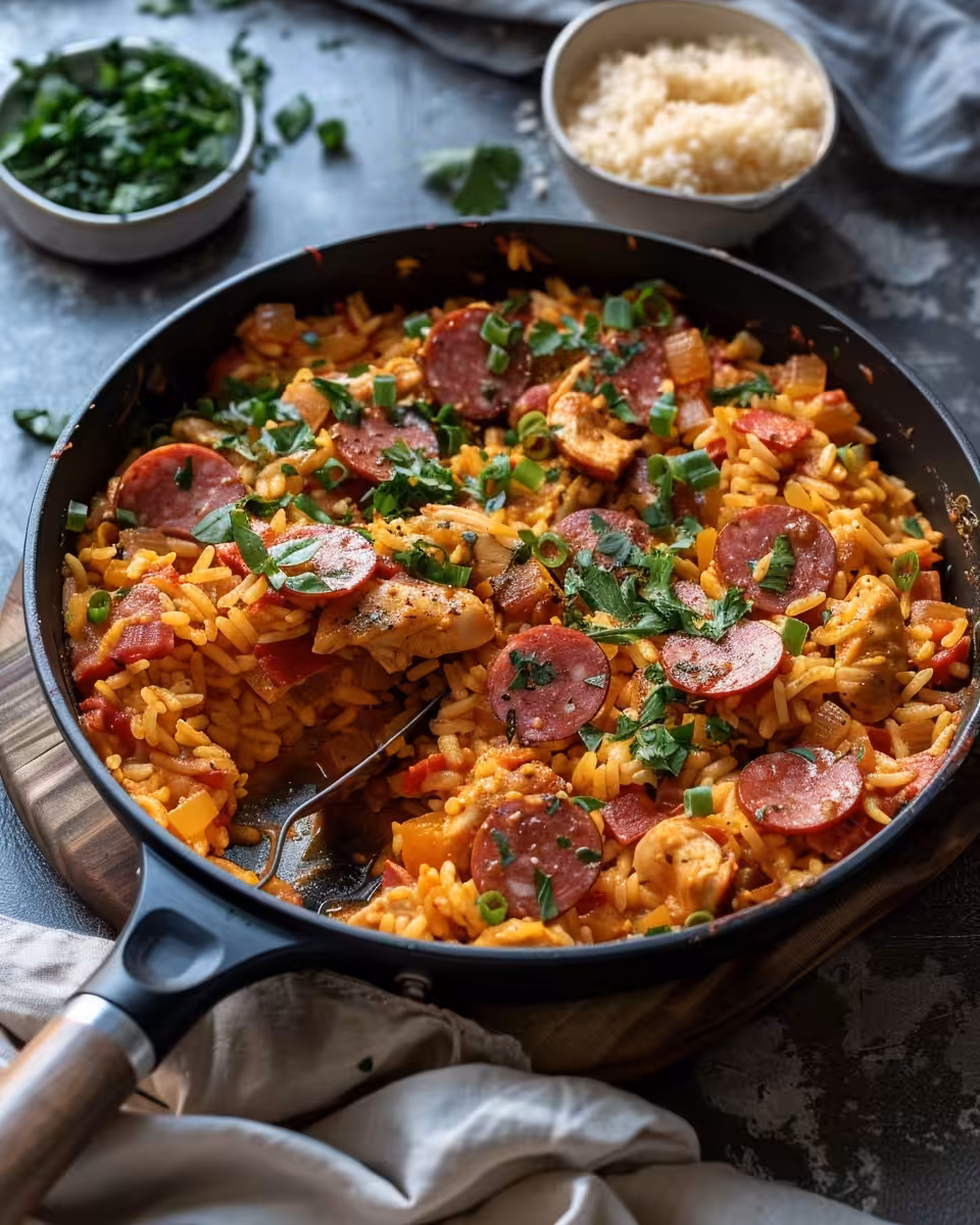 One pot chicken risoni with crispy salami in pressure cooker