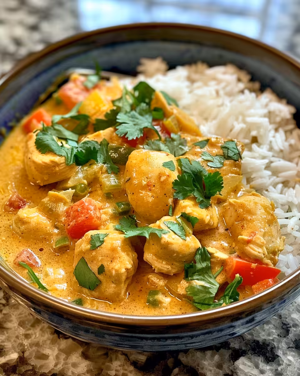 Ingredients assembled for one-pot coconut curry chicken