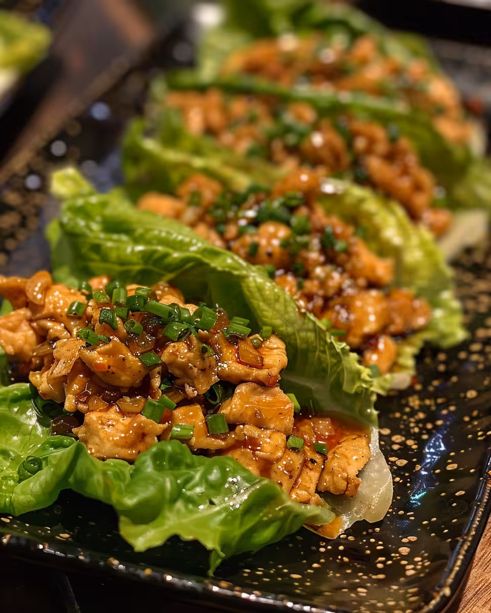 Ingredients for chicken lettuce wraps including hoisin sauce and diced onion