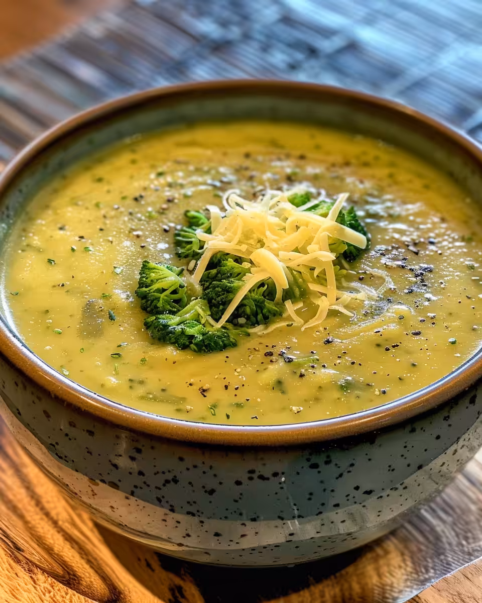 Adding broccoli florets to creamy soup in pressure cooker