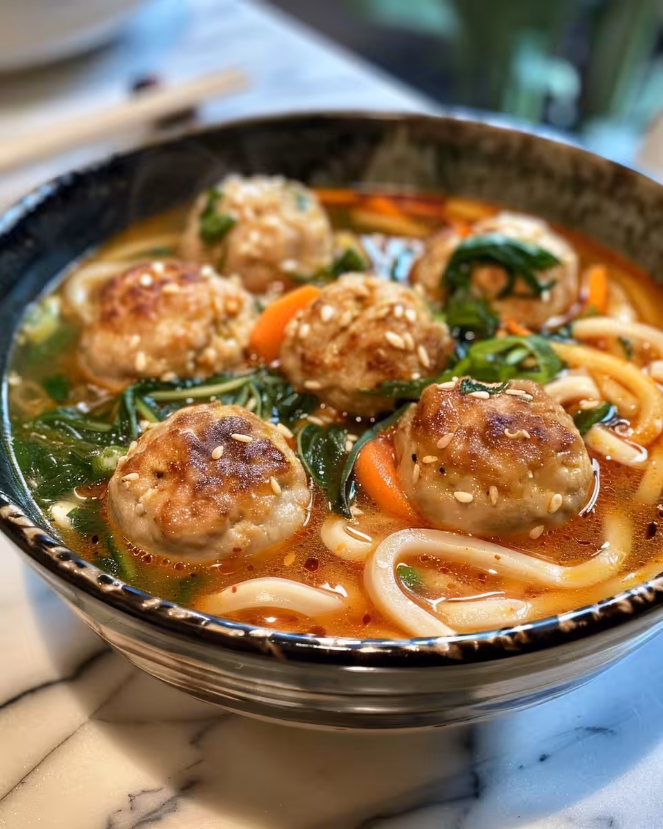 Close-up of pressure cooker with Thai red curry chicken meatballs finishing cooking