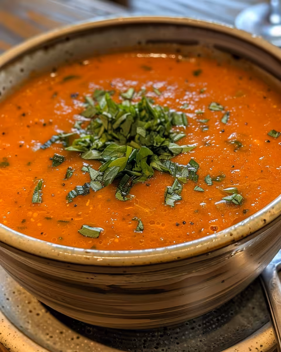 Ingredients laid out for roasted red pepper soup