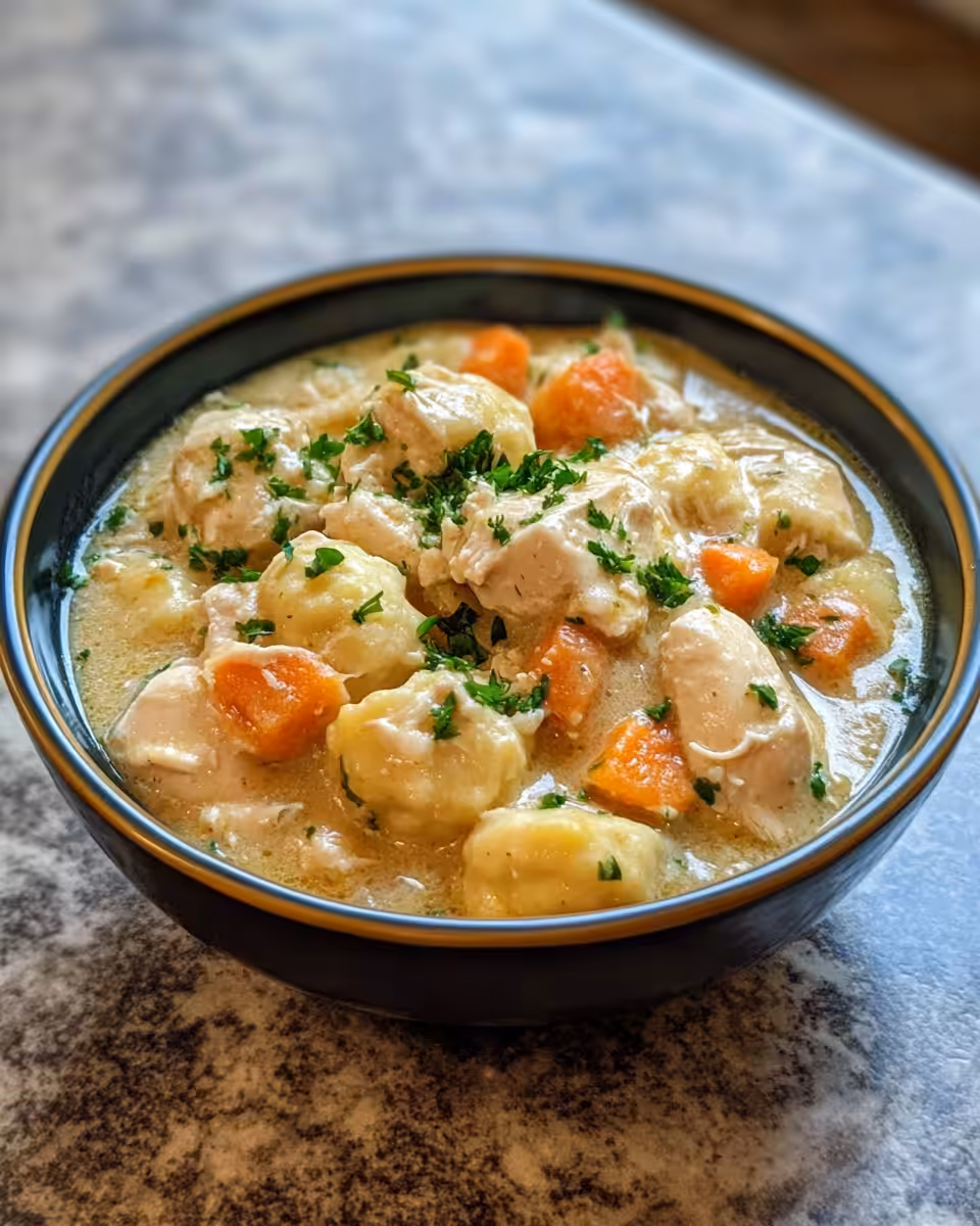 Ingredients laid out for slow cooker chicken and dumplings recipe