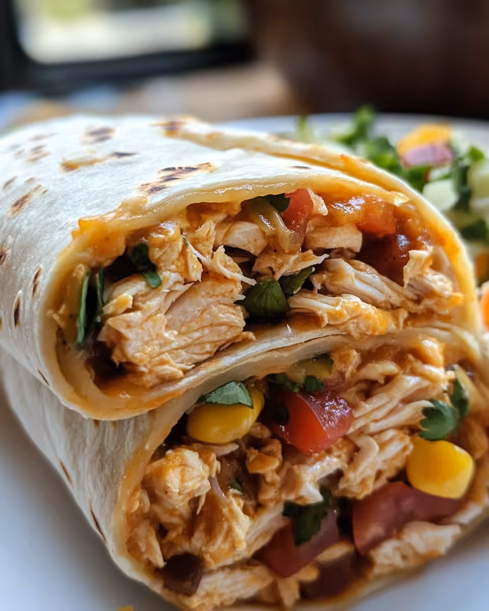 Ingredients laid out for slow cooker chicken burritos including beans and peppers