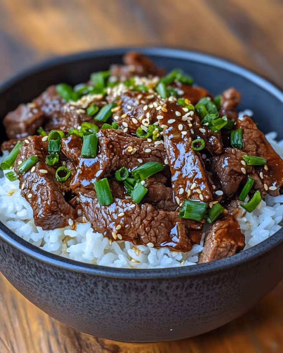Ingredients for slow cooker Korean beef recipe