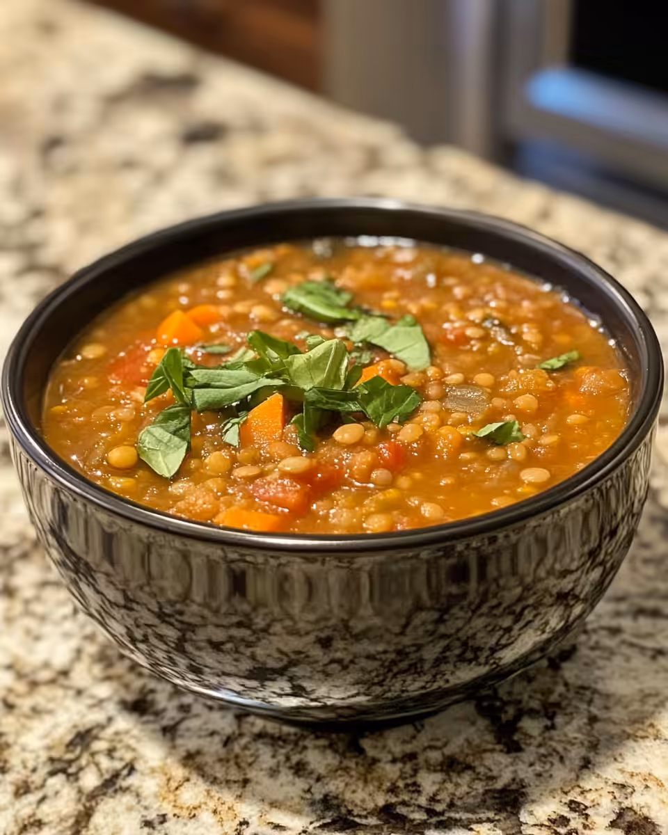 Ingredients including lentils, vegetables, and spices ready for pressure cooking
