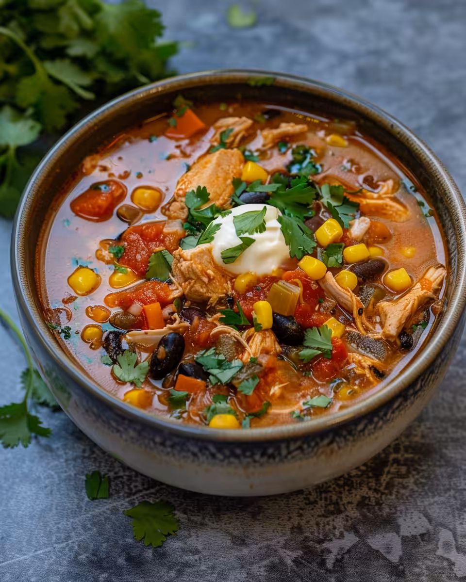Ingredients for Mexican chicken stew laid out on counter