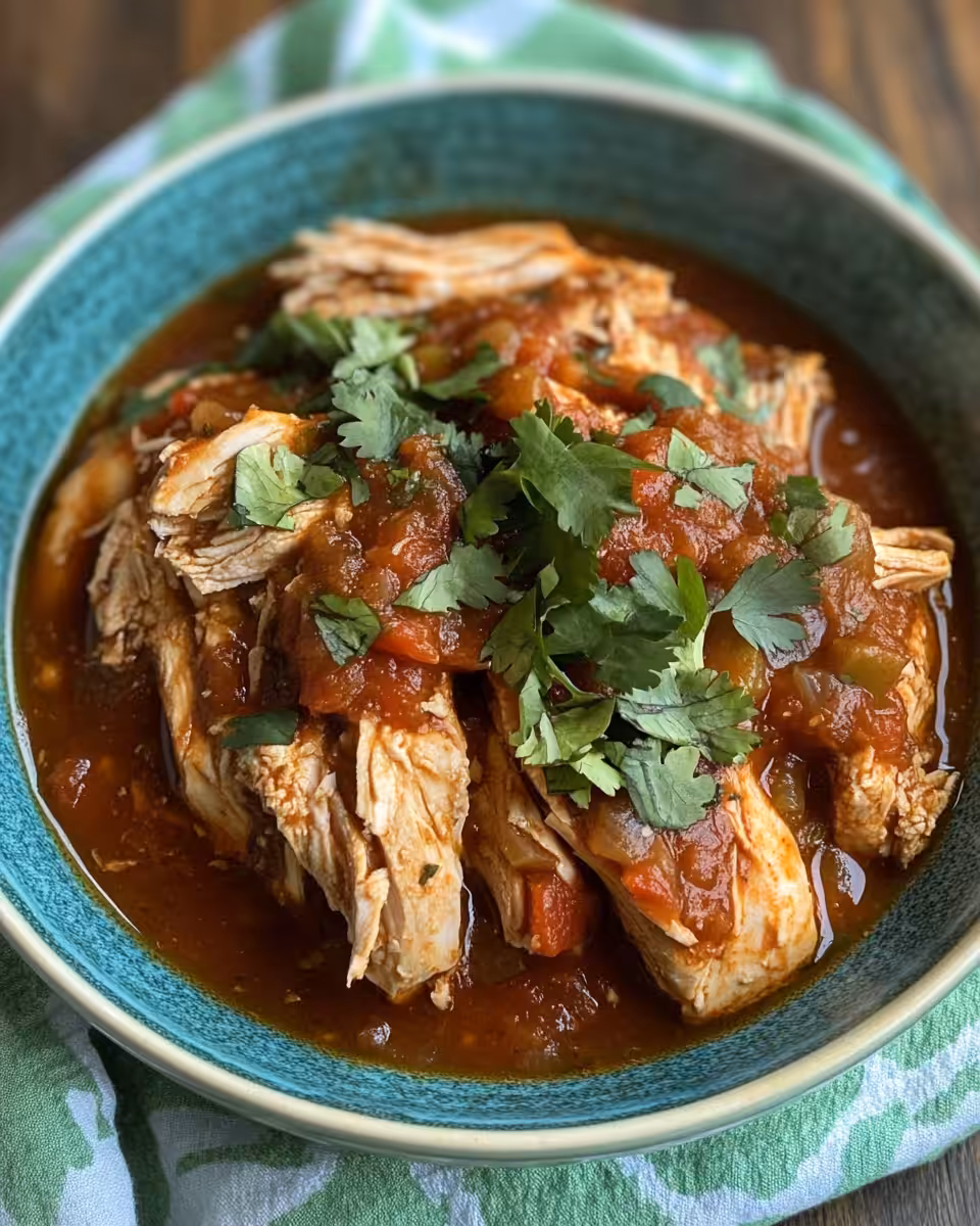 Ingredients and preparation steps of slow cooker salsa chicken recipe