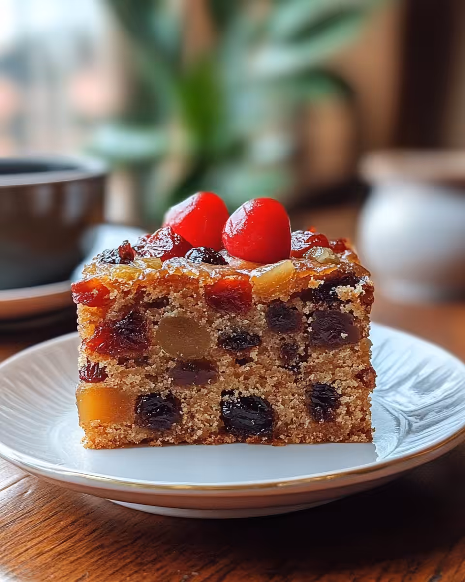 Pressure cooker with three ingredient fruit cake inside