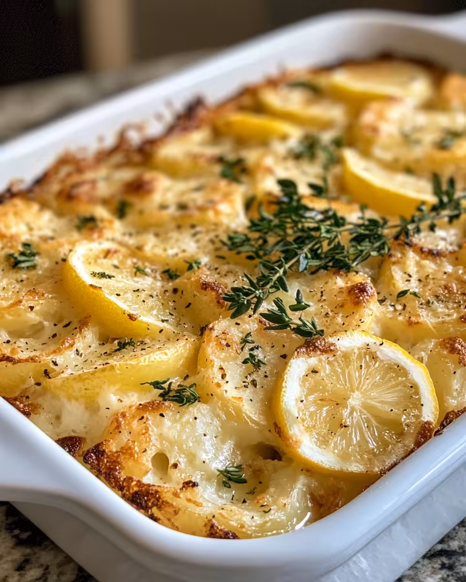 Ingredients and preparation for baked feta lemon potatoes in pressure cooker