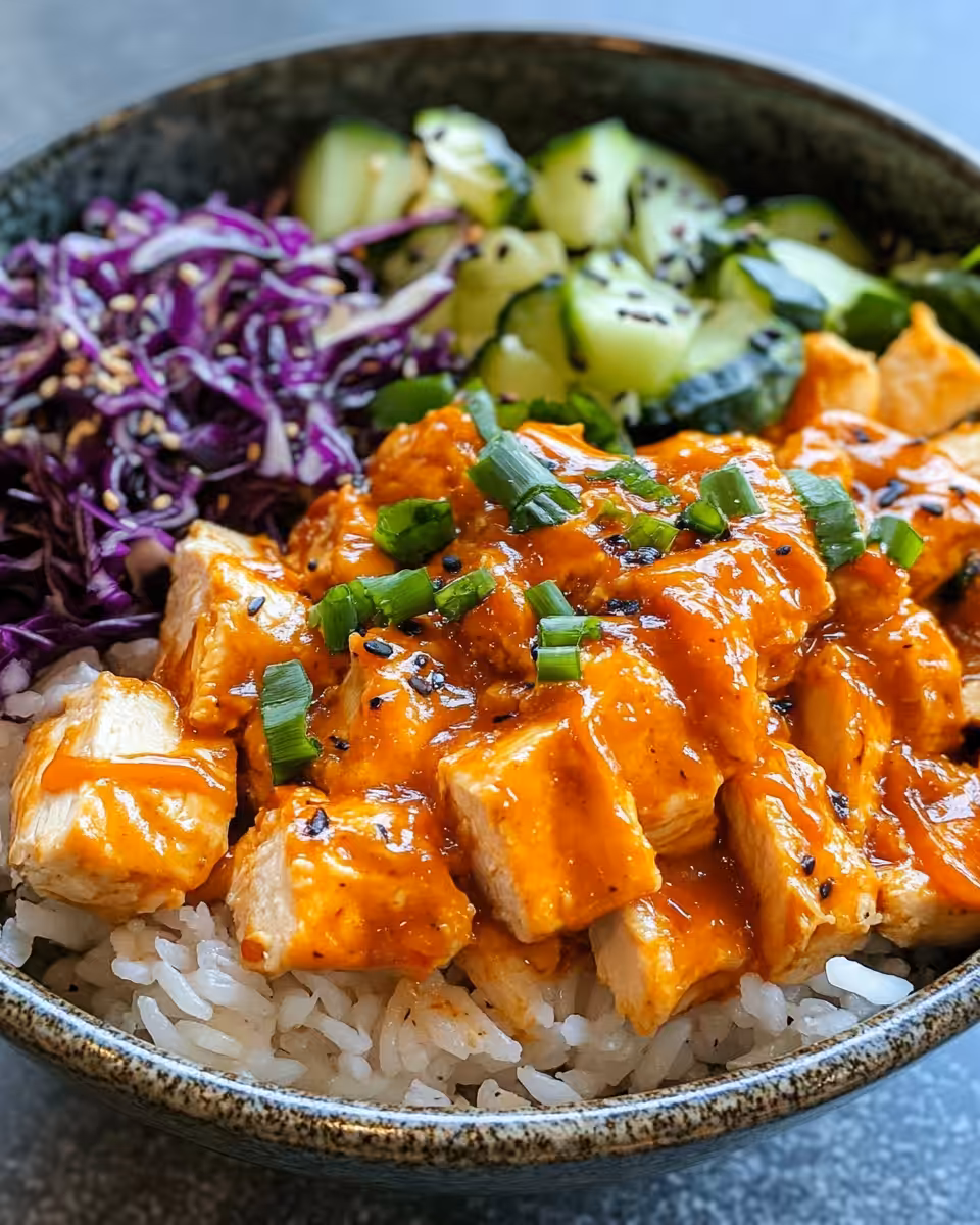 Pressure cooker releasing steam over chicken skewers