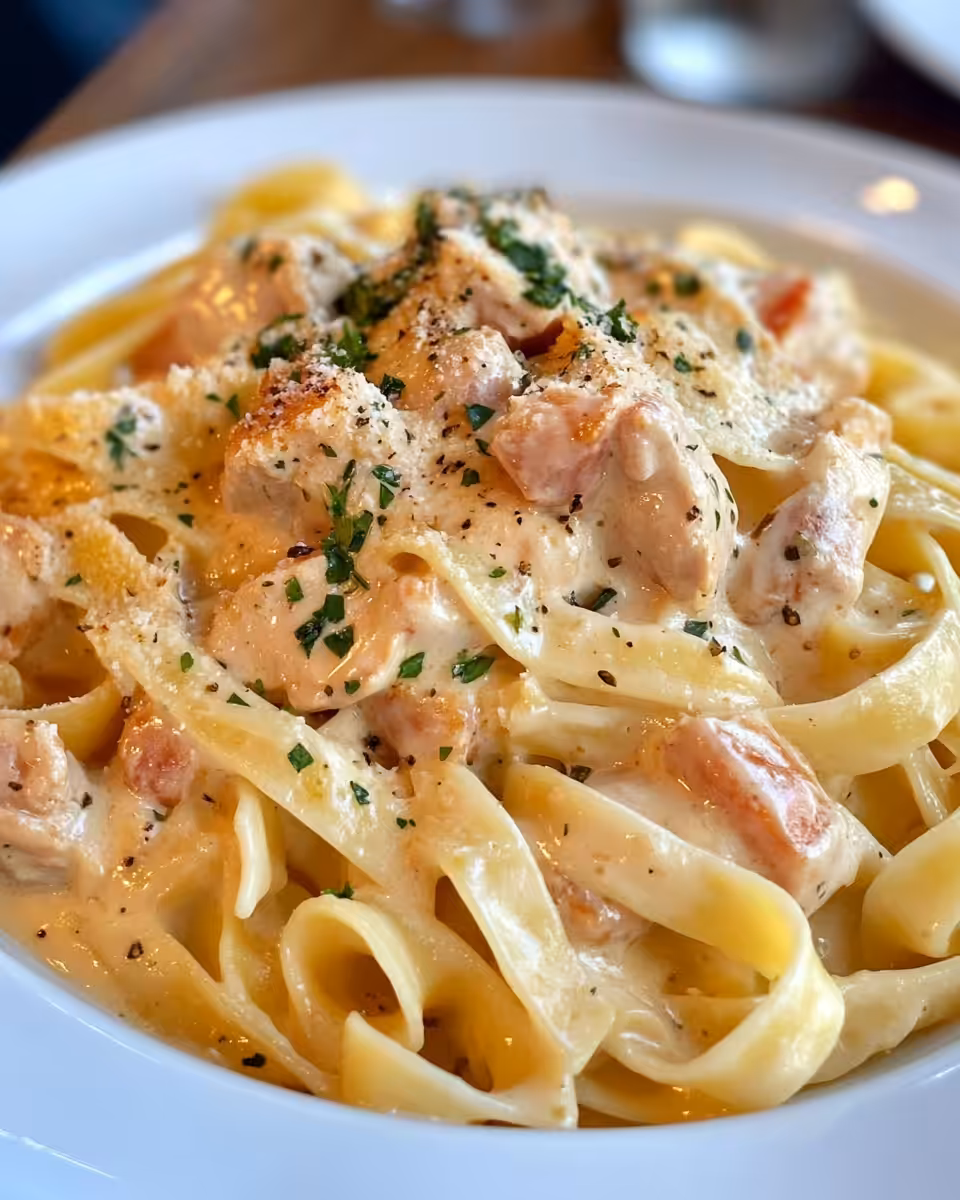 Steamy Marry Me Chicken Pasta in skillet fresh from pressure cooker