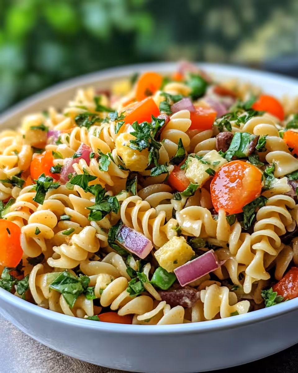 Ingredients for Big Mac Pasta Salad laid out