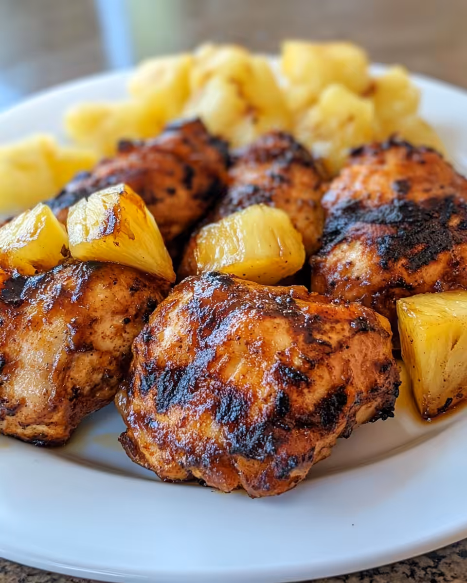 Ingredients for Brown Sugar Pineapple Chicken in a bowl