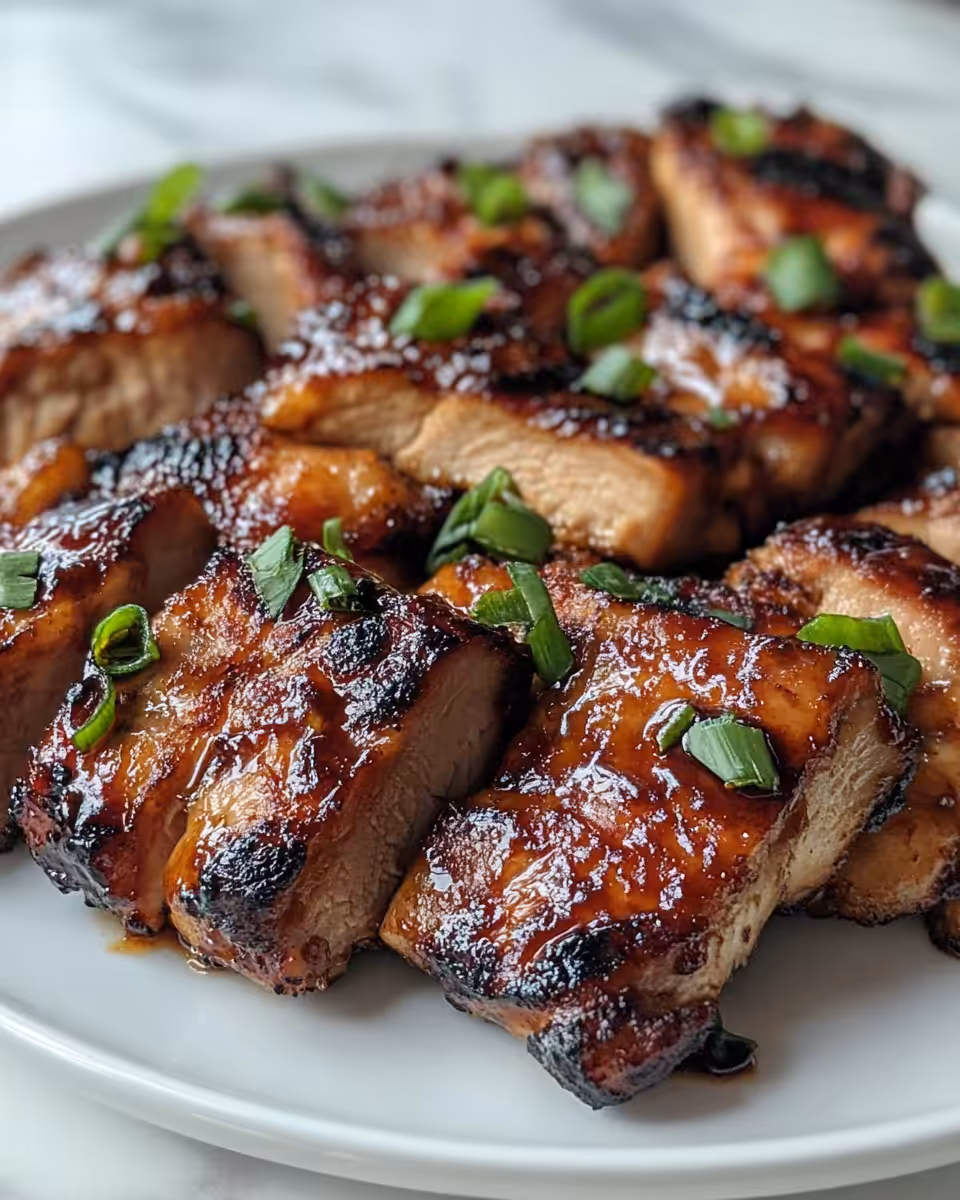 Marinated chicken thighs arranged in pressure cooker pot before cooking