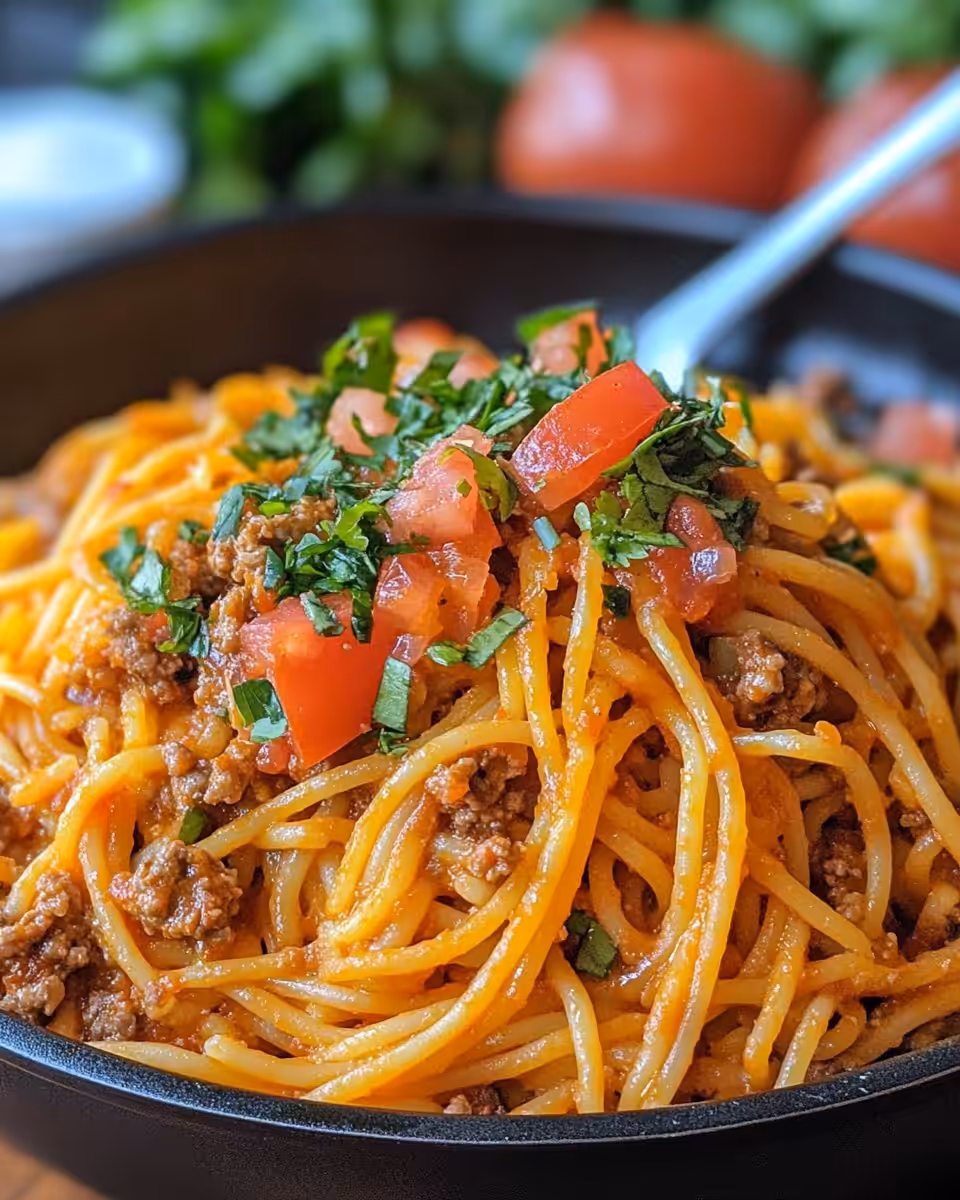 Ingredients for Vegan Taco Spaghetti with beefless ground and olives