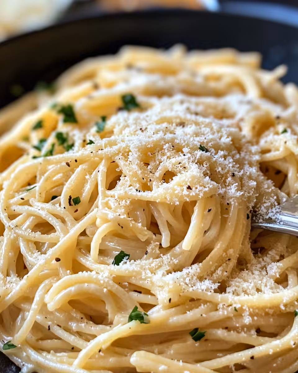 Golden bubbly cheesy spaghetti squash with garlic and parmesan served hot