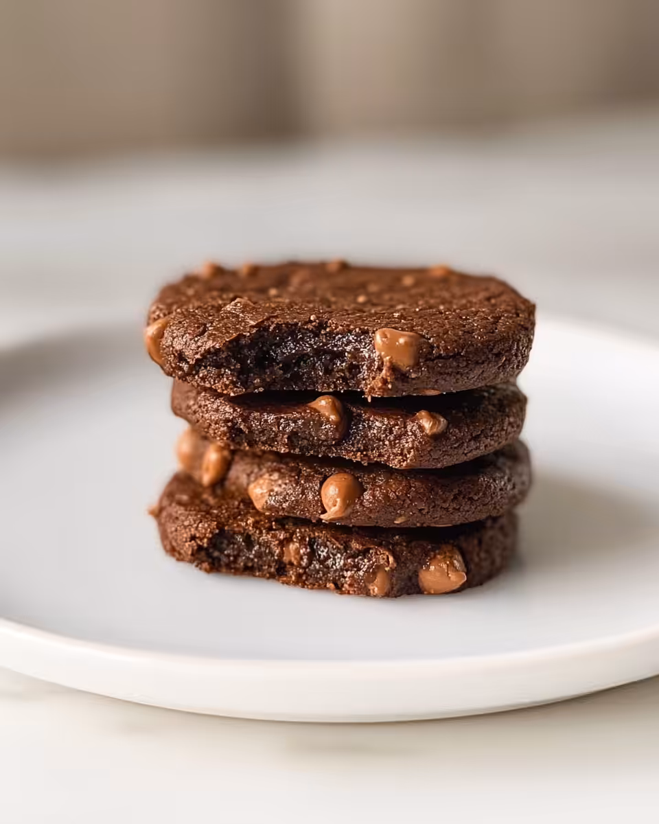 Fresh baked chickpea chocolate cookies cooling on wire rack