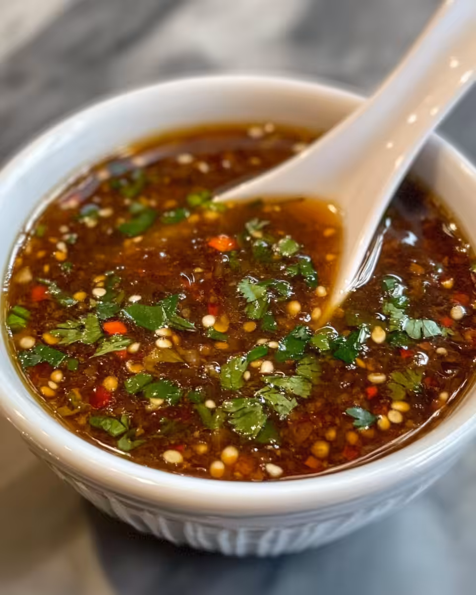 Steaming Chinese garlic sauce in a pot with pressure cooker valve releasing steam