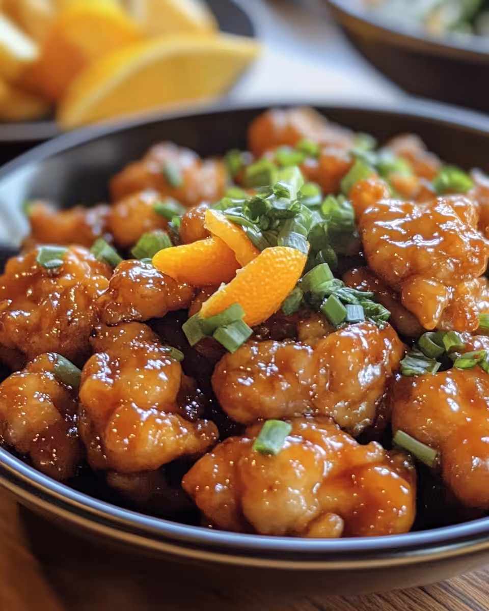 Preparation of orange chicken coating and ingredients