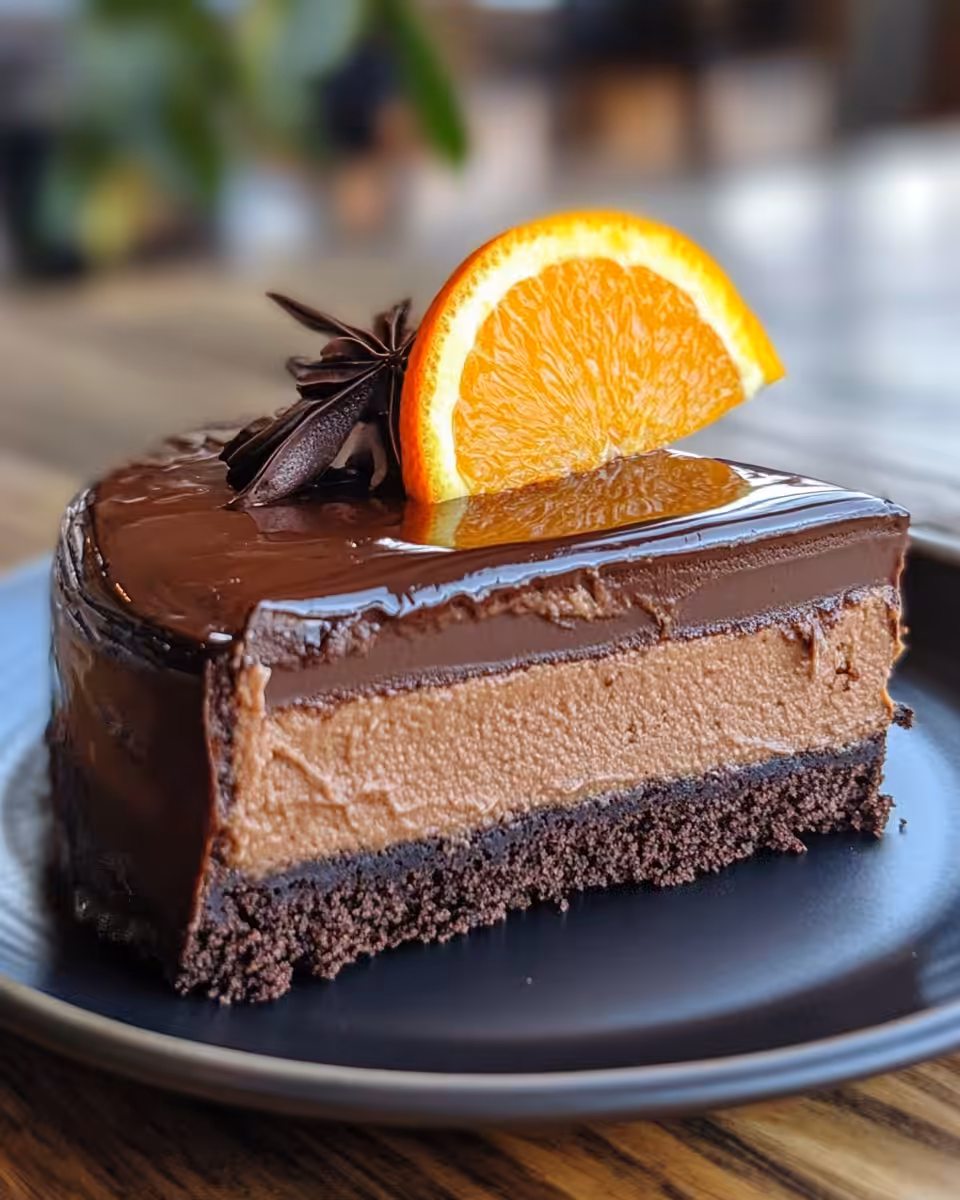 Ingredients for chocolate orange cheesecake preparation including cream cheese, berries, and orange zest