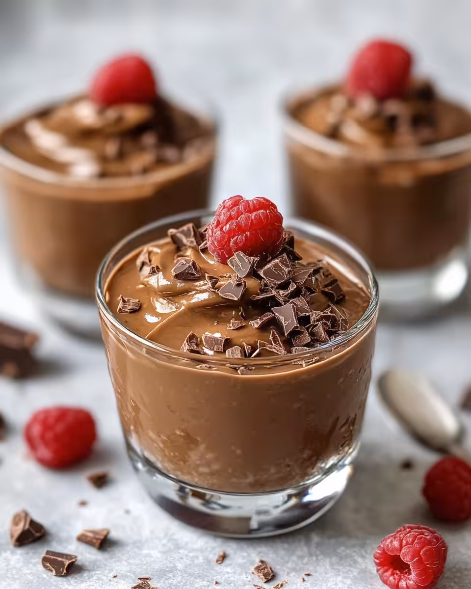 Ingredients and tools for vegan chocolate mousse including coconut milk and cocoa powder